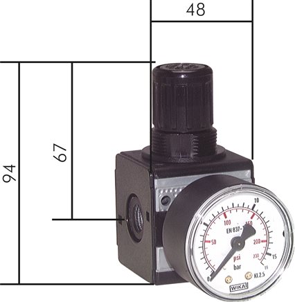 Exemplary representation: Pressure regulators & precision pressure regulators - Multifix series 1